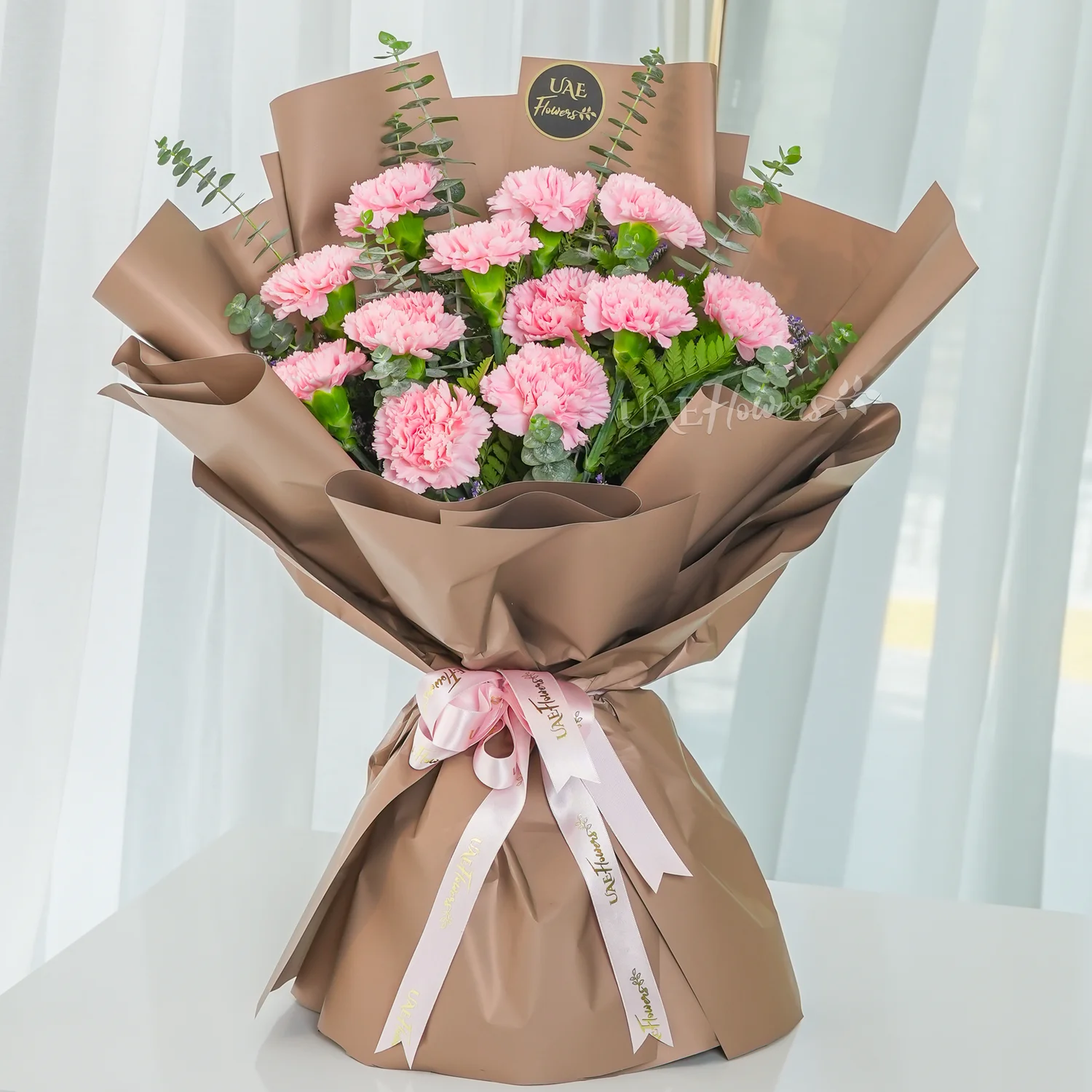 Soft pink carnation bouque